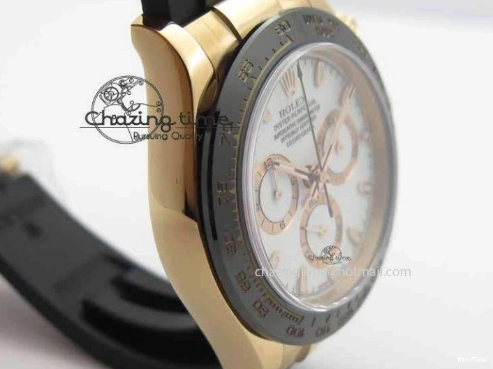 MiroTime 0110 Daytona 116515 Noob 1:1 Best Edition White Dial On Black Rubber Strap A7750 (Free Extra Strap) MultiPurpose 3739